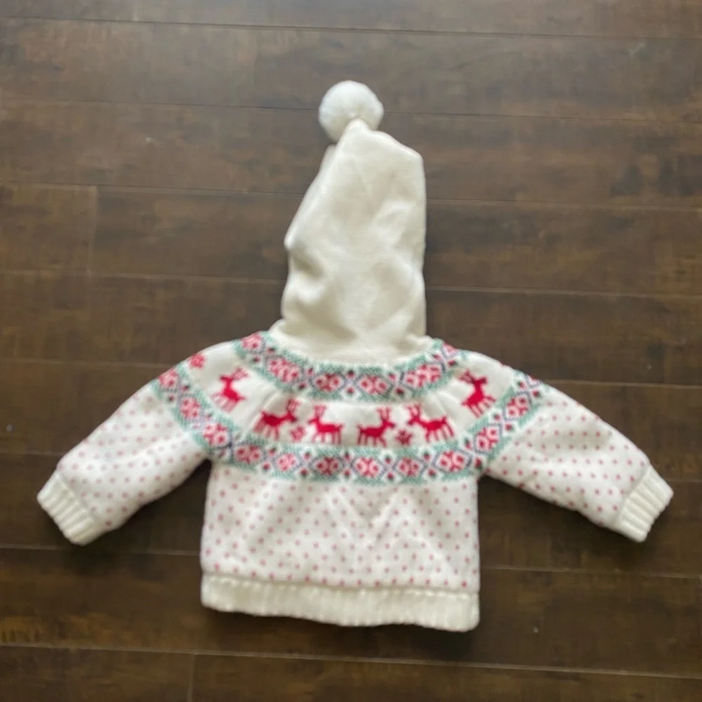 Hanna Anderson Holiday Christmas Hooded lined Jacket Fair Isle - Picture 8 of 9